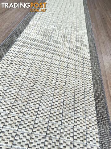 Suva Flat Woven Natural Coffee 405 712 Hallway Runner Non Slip 7M - 405-712
