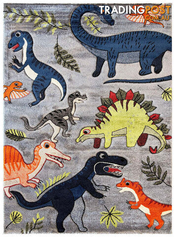 Cotton Candy E925A Dinosaur Grey 120x170cm - CC-E925A-Grey-120x170