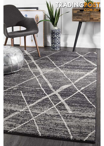 Oasis Noah Charcoal Contemporary Rug 330X240cm - OAS-452-CHAR-330X240