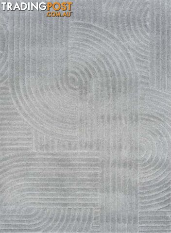 Marli Light Grey Retro Rug 200x290cm - CMARLI12417-LTGREY