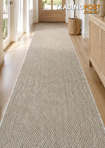 Malia Sand Hallway Runner Non-Slip 80cm Wide 7.5M - CHINO 20022 SAND - 80CM