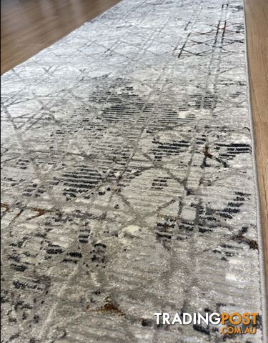 Alyssa Diamond Hallway Runner 80CM Wide 10M  - Alissa Multy Grey