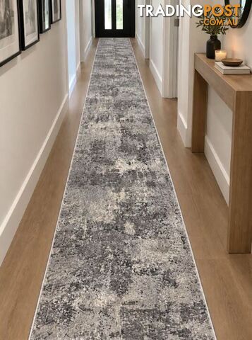 Selena Grey Hallway Runner 80CM Wide 3M