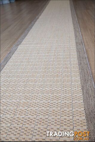 Suva Flat Woven Natural Cream 405 712 Hallway Runner Non Slip 10.5M  - 405-712