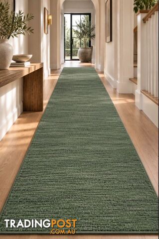 Nori Green Hallway Runner 80CM Wide 13M