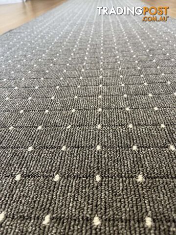 Roma Dots Dark Grey Hallway Runner 67CM Wide 15M 