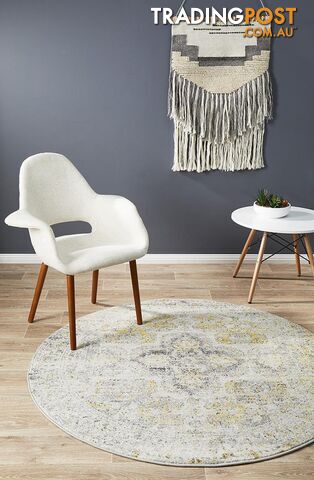 Museum Wesley Silver Round Rug 200X200CM - MUS-868-SIL-200X200