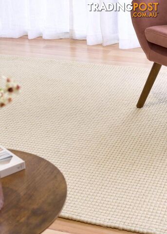 Sasha NZ Wool Blend Rug Cream Circle 200 X 200 - DASHA-CREAM-200
