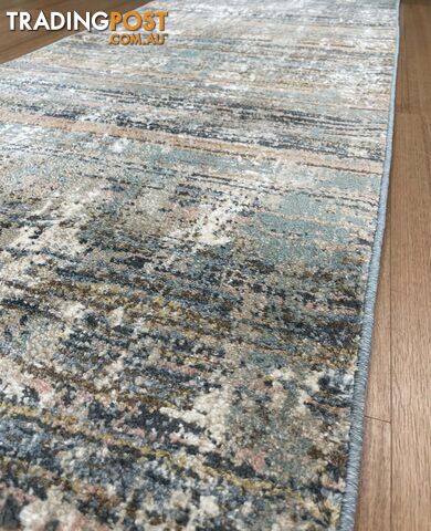 Beaufort Beige Blue Hallway Runner 80CM Wide 14M  - Beaufort Beige Blue 1011