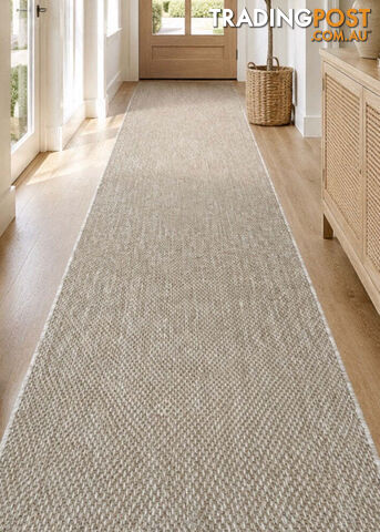 Malia Sand Hallway Runner Non-Slip 80cm Wide 11M - CHINO 20022 SAND - 80CM