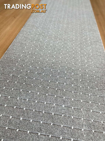 Roma Dots Grey Hallway Runner 80CM Wide 10M - MOS JAZZ GREY WHITE 80CM