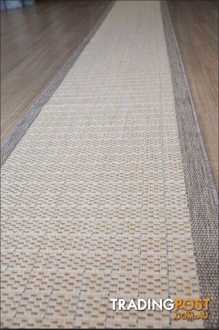 Suva Flat Woven Natural Cream 405 712 Hallway Runner Non Slip 1M  - 405 712 1M