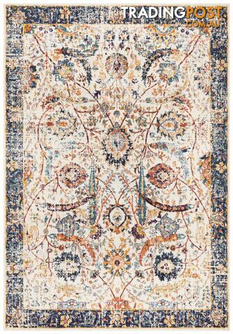 Evoke Peacock Ivory Transitional Rug 400X80CM  - EVO-255-IVO-400X80