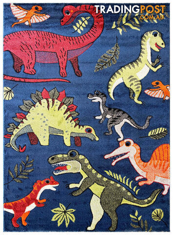 Cotton Candy E925A Dinosaur Blue 80x150cm - CC-E925A-blue-80x150