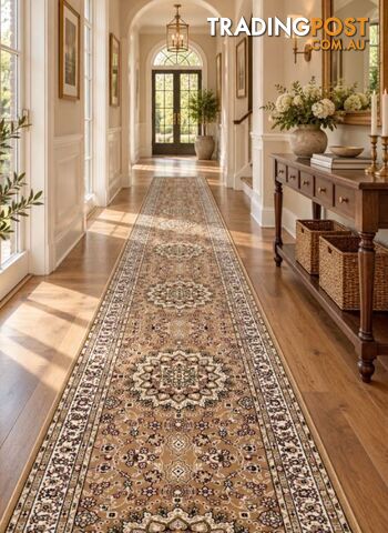 Heirloom Berber Medallion Hallway Runner 80CM Wide 8.5M