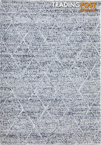 Diamond Grey Felted Wool Rug 155 x 225CM - BCOLOMBO-GREY