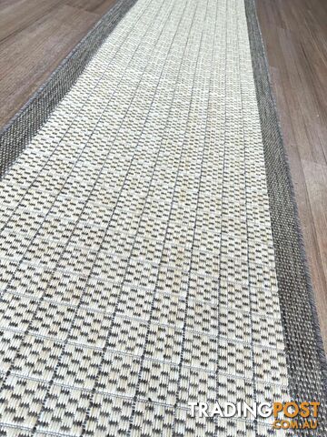 Suva Flat Woven Natural Cream 405 712 Hallway Runner Non Slip 16.5M 