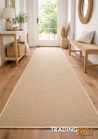 Phoenix Beige Hall Runner 67cm Wide Non Slip Backing 2M - TANGO - BYRON BAY - photo 2 of 2