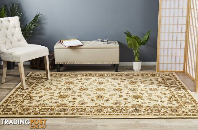 Classic Rug Ivory with Ivory Border 400x80cm - SYD-1-II-400X80