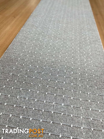 Roma Dots Grey Hallway Runner 80CM Wide 4M - MOS JAZZ GREY WHITE 80CM