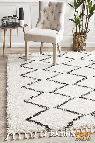 Saffron 11 White Rug 400X80CM  - SAF-11-WHT-400X80