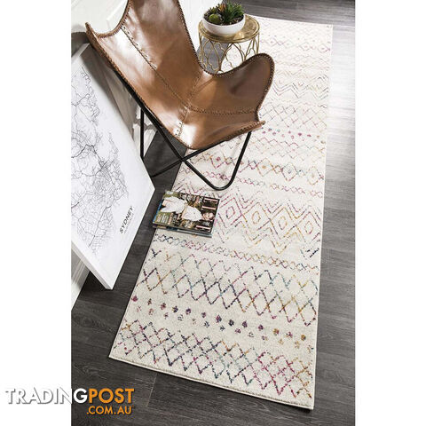 Oasis Nadia Multi Rustic Tribal Runner Rug 400X80cm - OAS-453-MUL-400X80