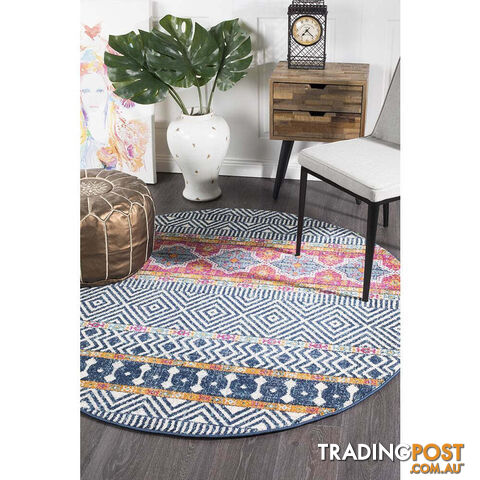 Oasis Sabrina Multi Tribal Round Rug 240X240cm - OAS-455-MUL-240X240