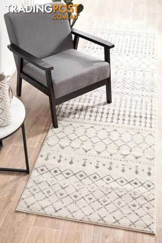 Chrome Elsa Silver Runner Rug 300X80CM - CRO-ELS-SIL-300X80