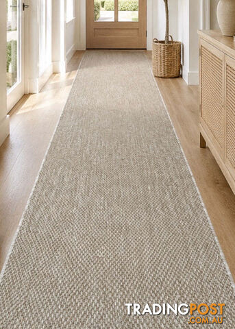 Malia Sand Hallway Runner Non-Slip 80cm Wide 7M - CHINO 20022 SAND - 80CM