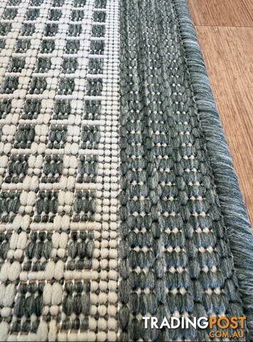 Chino 2822 Green Linen Hallway Runner Non-Slip 80CM 15M  - photo 5 of 6