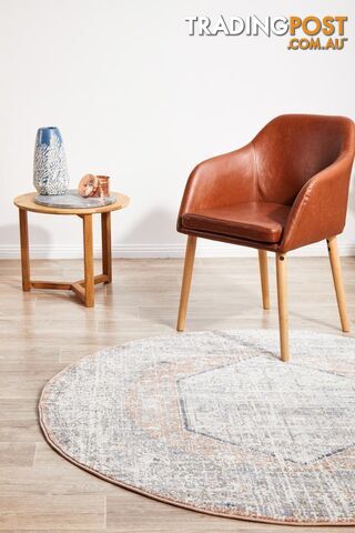 Mayfair Lorissa Peach Round Rug 200X200CM - MAY-LOR-PEA-200X200