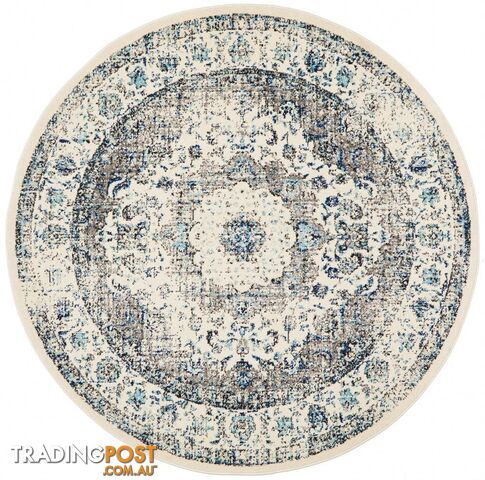 Evoke Mist White Transitional Round Rug 150X150CM - EVO-251-WHI-150X150 - photo 4 of 9