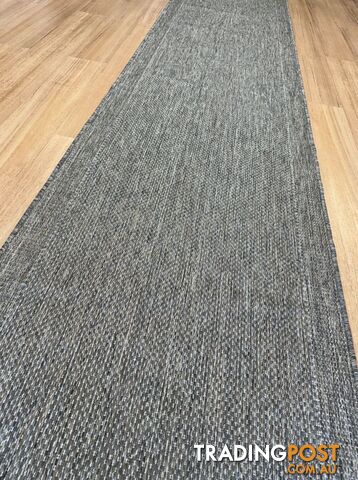 Malia Taupe Linen Hallway Runner Non-Slip 80cm Wide 2M - CHINO 20022 TAUPE LINEN - 80CM - photo 4 of 12