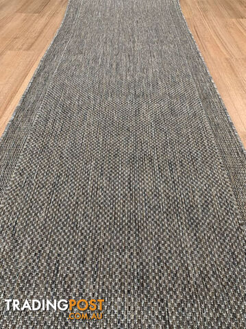 Malia Taupe Linen Hallway Runner Non-Slip 80cm Wide 2M - CHINO 20022 TAUPE LINEN - 80CM - photo 2 of 12
