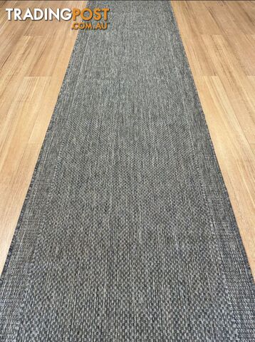 Malia Taupe Linen Hallway Runner Non-Slip 80cm Wide 2M  - CHINO 20022 TAUPE LINEN - 80CM - photo 5 of 12