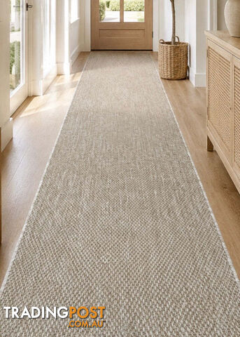 Malia Sand Hallway Runner Non-Slip 67cm Wide 1M - CHINO 20022 SAND 67CM