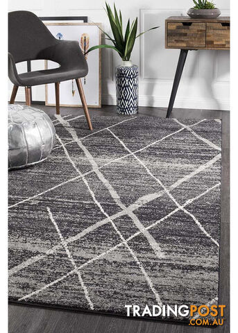 Oasis Noah Charcoal Contemporary Rug 230X160cm - OAS-452-CHAR-230X160