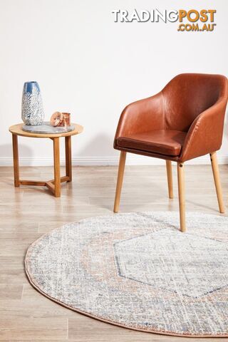 Mayfair Lorissa Peach Round Rug 240X240CM - MAY-LOR-PEA-240X240