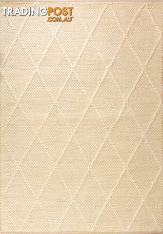 Diamond Cream Felted Wool Rug 300 x 400CM  - ECOLOMBO-CREAM