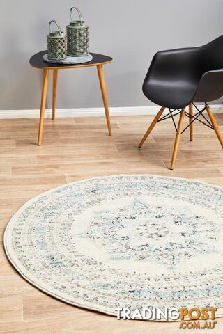 Century 922 White Round Rug 200X200CM - CEN-922-WHT-200X200