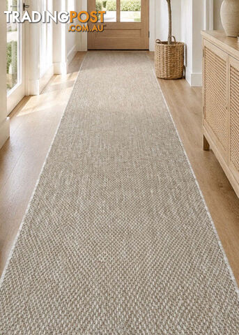 Malia Sand Hallway Runner Non-Slip 80cm Wide 8.5M - CHINO 20022 SAND - 80CM