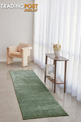 Diva Sage Green Runner Rug 400X80CM - CLO-KIN-SAGE-400X80