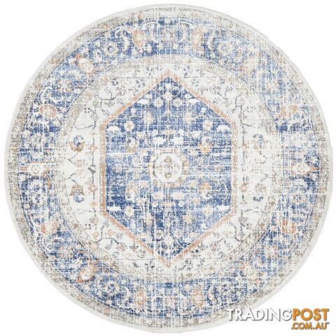 Mayfair Lorissa Blue Round Rug 240X240CM - MAY-LOR-BLU-240X240 - photo 4 of 9