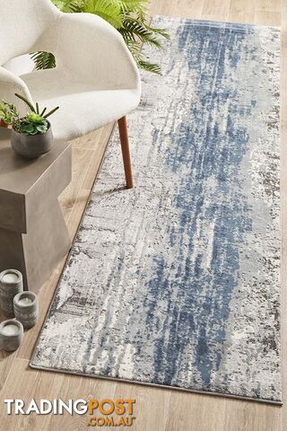 Kendra Roxana Distressed Timeless Runner Rug 300X80CM - KEN-1733-BLU-300X80