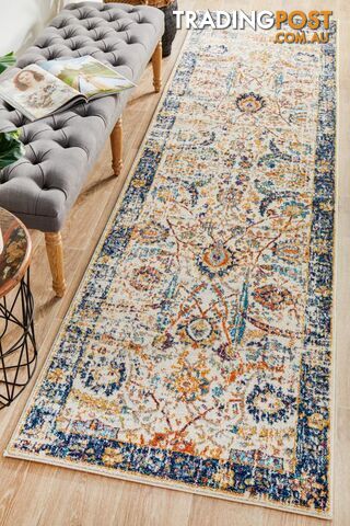 Evoke Peacock Ivory Transitional Runner Rug 500X80CM - EVO-255-IVO-500X80 - photo 1 of 9