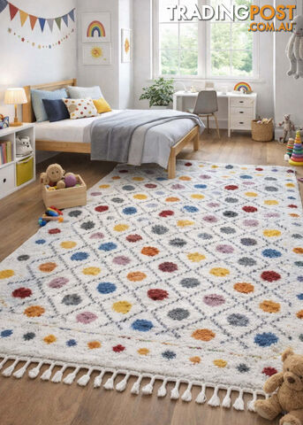 Pierre Polka Dots Rug 120X170CM - PARIS-B0075A-YELLOW-120X170