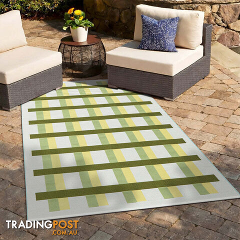 Vista Lattice Green Rug 300X80CM - VTA-LAT-GREEN-300X80