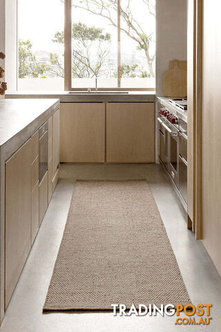 Steph And Gian Bark Walnut Runner Rug 300X80CM - SNG-BARK-WAL-300X80
