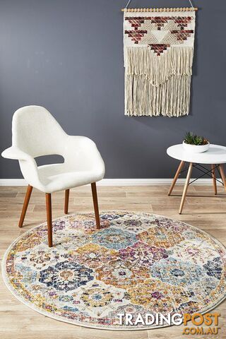 Museum Ainsley Round Rust Rug 150X150CM - MUS-861-RST-150X150