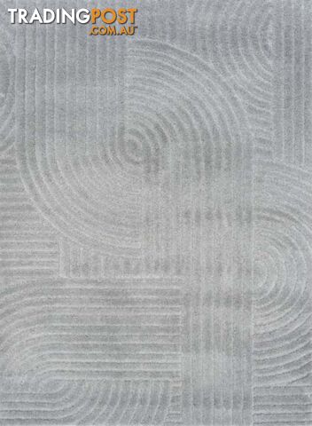 Marli Light Grey Retro Rug 160x230cm - BMARLI12417-LTGREY